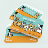 Carte De Visite Chien Sitter Animaux assis Caricature Cute Peeking