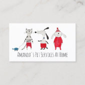 Carte De Visite Chien Sitter Chat Sitter Services pour animaux de  (Devant)