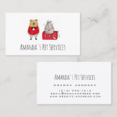 Carte De Visite Chien Sitter Chat Sitter Services pour animaux de  (Devant / Derrière)