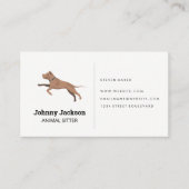 Carte De Visite Chien Sitter | Chien courant (Devant)