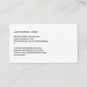 Carte De Visite Chien Sitter | Services animaux | Formateur (Dos)