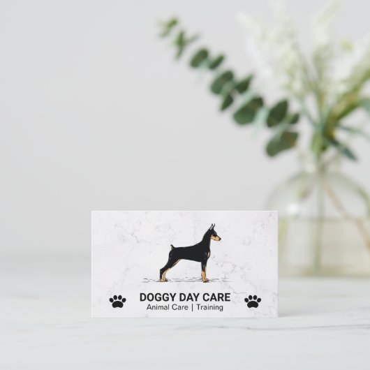 Carte De Visite Chien Sitter | Services animaux | K9 (Debout devant)