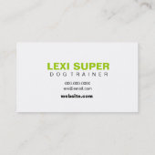 Carte De Visite Chien superbe de 311 Duper (Dos)