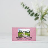 Carte De Visite Chien sur parcours d'obstacles (Debout devant)