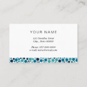 Carte De Visite Chien-taureaux français aux cercles bleus (Dos)