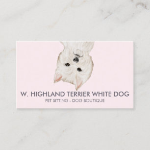 Carte De Visite Chien Terrier West Highland Blanc