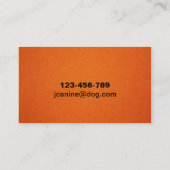 Carte De Visite Chien toilettant l'empreinte de patte moderne (Dos)