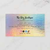 Carte De Visite Chien toiletter boutique animal de compagnie chic  (Dos)