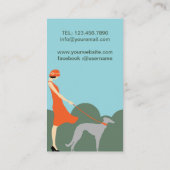 Carte De Visite Chien Vintage Art déco (Dos)