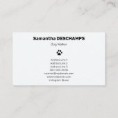Carte De Visite Chien Walker (Dos)