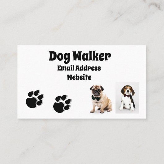 Carte De Visite Chien Walker (Dos)
