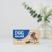 Carte De Visite Chien Walker Animal de compagnie assis Joyeux Labr (Debout devant)