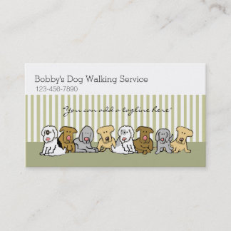 Carte De Visite Chien Walker Animal de compagnie personnalisable