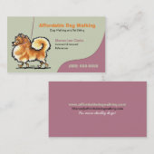 Carte De Visite Chien Walker Animal de compagnie Pomeranian (Devant / Derrière)