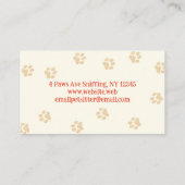 Carte De Visite Chien Walker Animal de compagnie Sitter mignonne D (Dos)