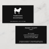 Carte De Visite Chien Walker & Animal Sitter Noir (Devant / Derrière)