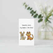 Carte De Visite Chien Walker Animaux de compagnie assis Services M (Debout devant)