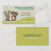 Carte De Visite Chien Walker Animaux de compagnie Dachshunds d'aff (Devant / Derrière)