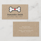 Carte De Visite Chien Walker Animaux de compagnie Sitter Chien Bon (Devant / Derrière)