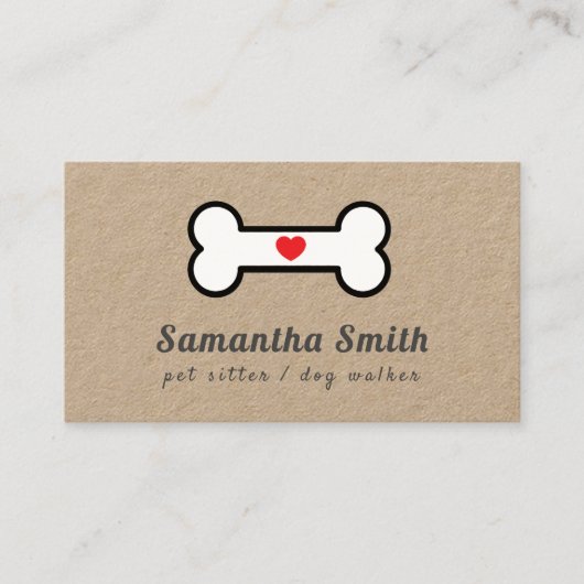 Carte De Visite Chien Walker Animaux de compagnie Sitter Chien Bon (Devant)