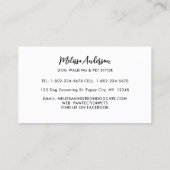 Carte De Visite Chien Walker Animaux de compagnie Sitter Cute Chie (Dos)