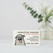 Carte De Visite Chien Walker Animaux de compagnie Sitter Funny Flu (Debout devant)