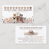 Carte De Visite Chien Walker Cute Loyauté (Devant / Derrière)