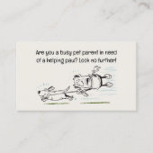 Carte De Visite Chien Walker drôle et attrayant dessin animé (Devant)