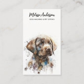 Carte De Visite Chien Walker du Labrador Remorque pour animal de c (Devant)