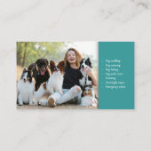 Carte De Visite Chien Walker | Entraîneur de chiens | Soins aux an (Dos)