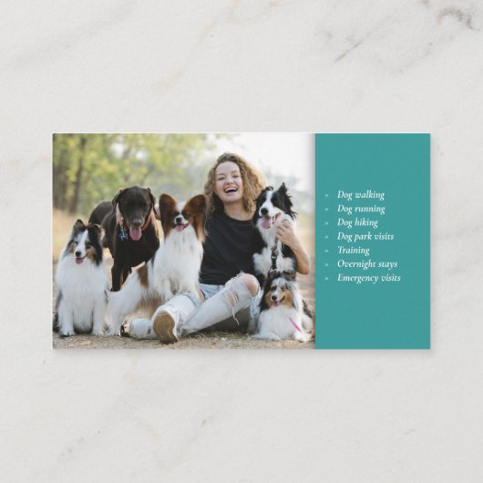 Carte De Visite Chien Walker | Entraîneur de chiens | Soins aux an (Dos)