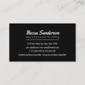 Carte De Visite Chien Walker, Groomer, Animateur, Animaux domestiq (Dos)