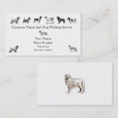 Carte De Visite Chien Walker Groomer Service de soins pour animaux (Devant / Derrière)