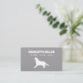 Carte De Visite Chien Walker Grooming Chien Sitter Soin Chien (Debout devant)