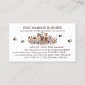 Carte De Visite Chien Walker Grooming Petsitter Cute Loyauté (Dos)