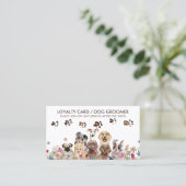 Carte De Visite Chien Walker Grooming Petsitter Cute Loyauté (Debout devant)
