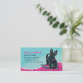 Carte De Visite Chien Walker mignonne Scottie Sky Blue (Debout devant)