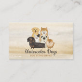 Carte De Visite Chien Walker Service de pose pour animaux (Devant)