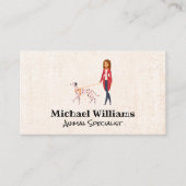 Carte De Visite Chien Walker | Services animaux (Devant)
