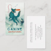 Carte De Visite Chien Walker Sitter Jumping Chien Frisbee (Devant / Derrière)