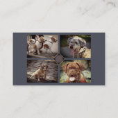 Carte De Visite Chien Walker Trainer Photo Publicité Grand (Dos)