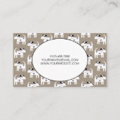 Carte De Visite Chien Walking Jack Russell Terrier Papier Brown (Dos)