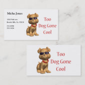 Carte De Visite Chienchien frais allé par chien (Devant / Derrière)