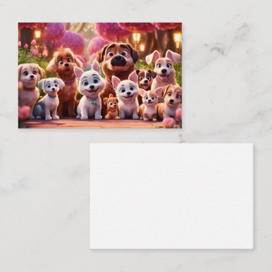 Carte De Visite Chiens (Devant / Derrière)