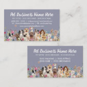 Carte De Visite Chiens Animaux Salon Groomer Walker Trainer (Devant / Derrière)