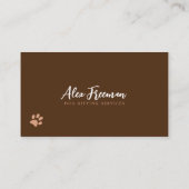 Carte De Visite Chiens assis Brown et blanc (Dos)