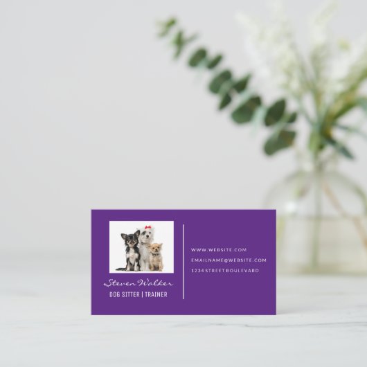 Carte De Visite Chiens assis en groupe | Chien Paws (Debout devant)