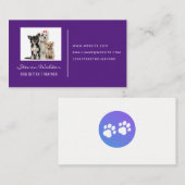 Carte De Visite Chiens assis en groupe | Chien Paws (Devant / Derrière)