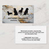 Carte De Visite Chiens assis | Entraîneur animal (Devant / Derrière)