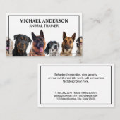 Carte De Visite Chiens assis | Entraîneur de chiens (Devant / Derrière)